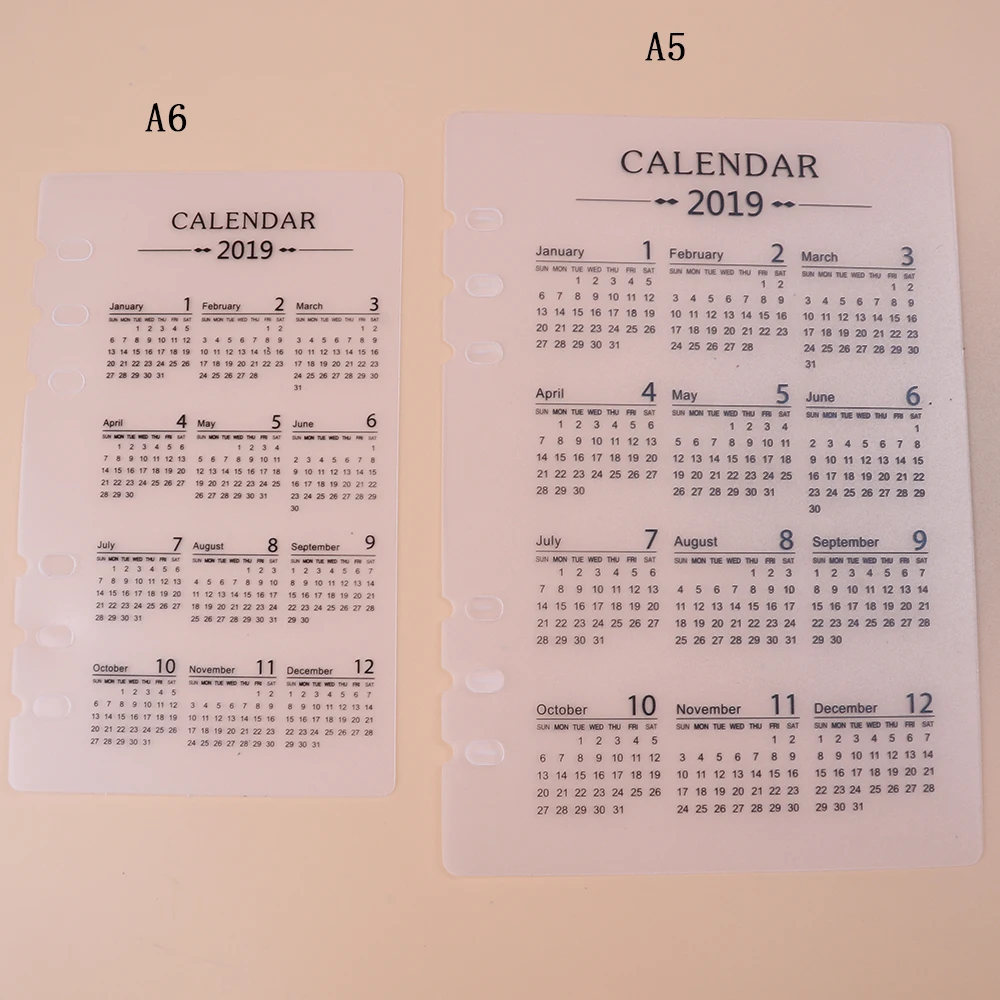 Календарь PP пластина Kalendar коврик матовый защитный внутренний бумажный разделитель планировщик персональный Органайзер-разделитель