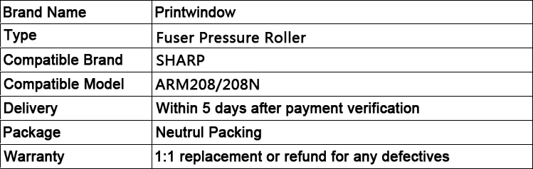 Printwindow высокое качество Копиры ниже Валики для термического закрепления для sharp arm208/208n термоблока Давление ролик