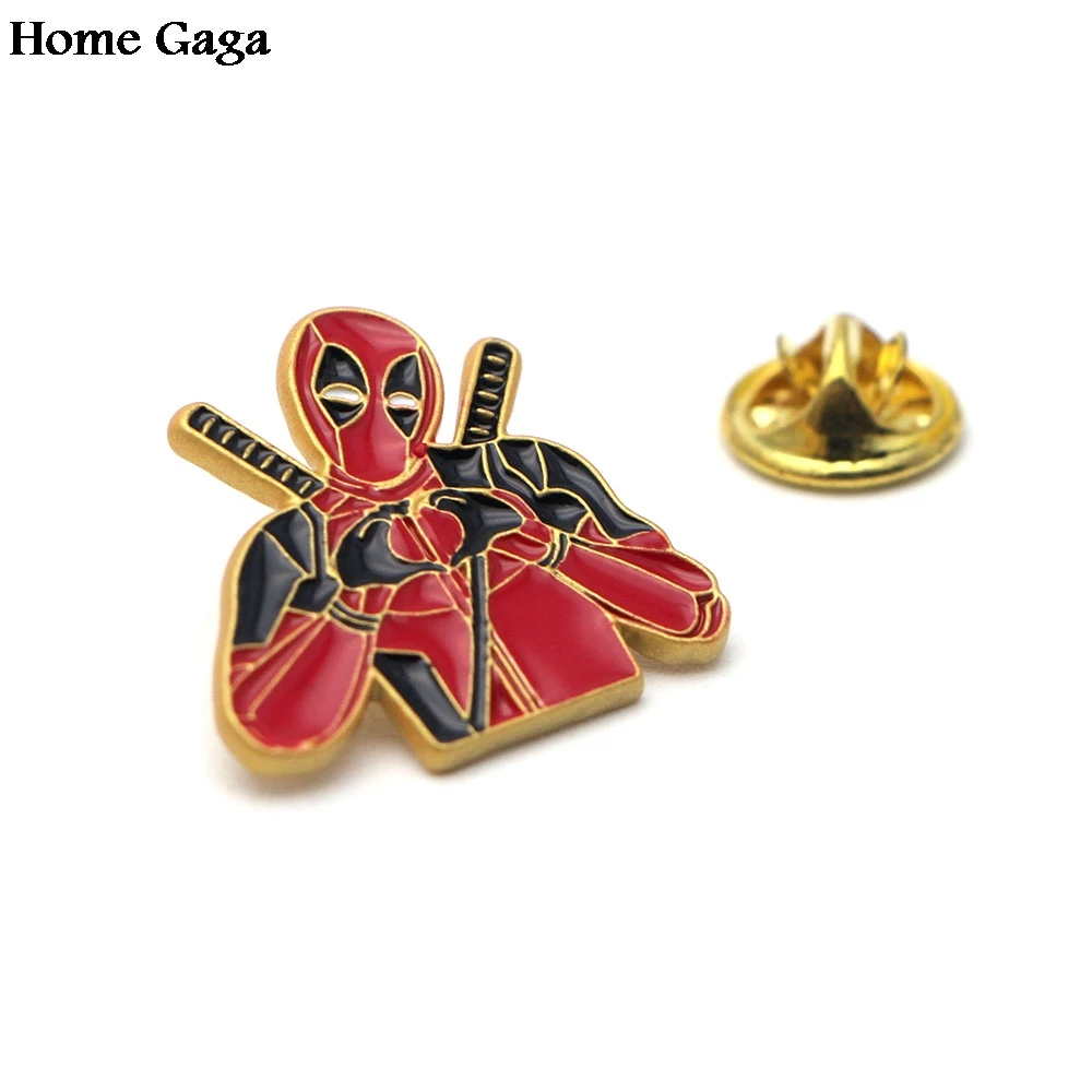 

20pcs/lot Homegaga Deadpool Sweet heart Zinc pins para backpack clothes metal medal badges brooches for bag shirt insignia D0809