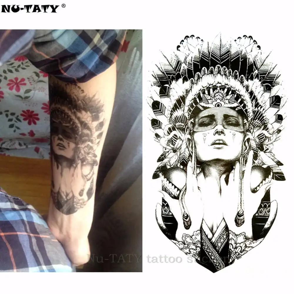 Nu TATY индийские inked amazingink тату боди арт флэш стикер s 12*20 см водостойкие поддельные
