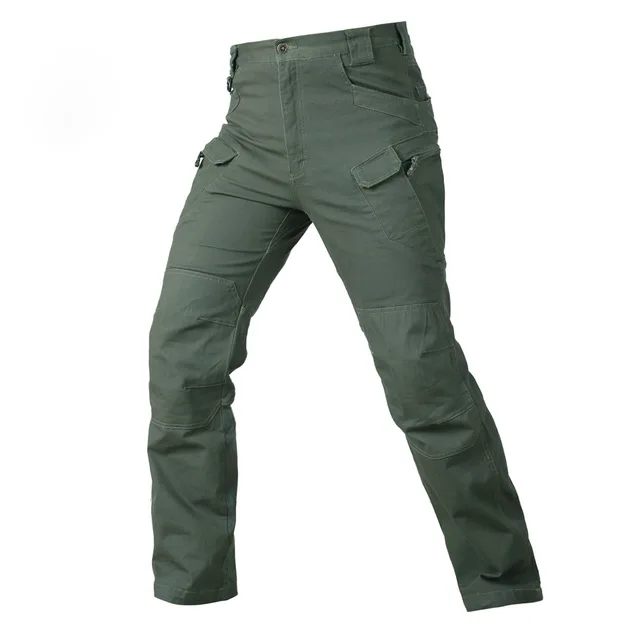 Тактические штаны, армейские военные брюки карго, мужские X7 IX9 армейские брюки, повседневные рабочие брюки SWAT, тонкие мешковатые брюки с карманами - Цвет: X7 Olive Drab