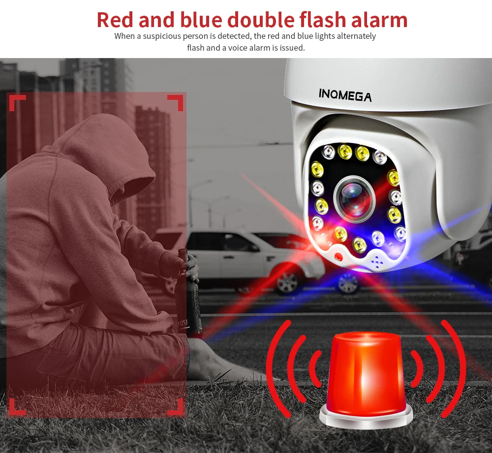  INQMEGA PTZ IP Camera 1080P Auto Tracking Speed Dome WiFi Wireless CCTV Camera Outdoor Security Sur - 33047645741