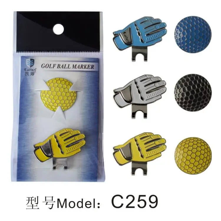 Golf Ball Shape Golf Ball Marker & Hat ClipHot Sale Golf Promotional Gilf Wholesale