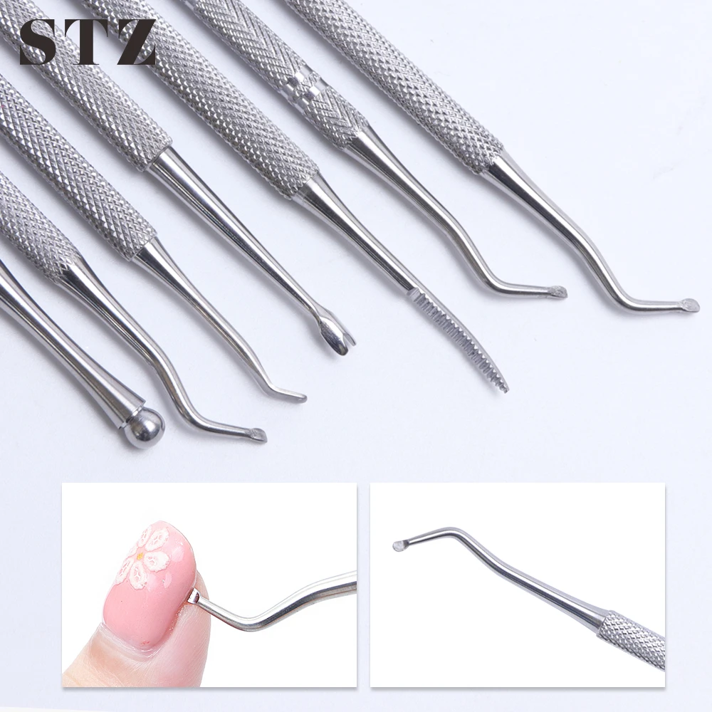 Stz Professional Nail Cuticle Pusher Tools Double Headed Dead Skin
