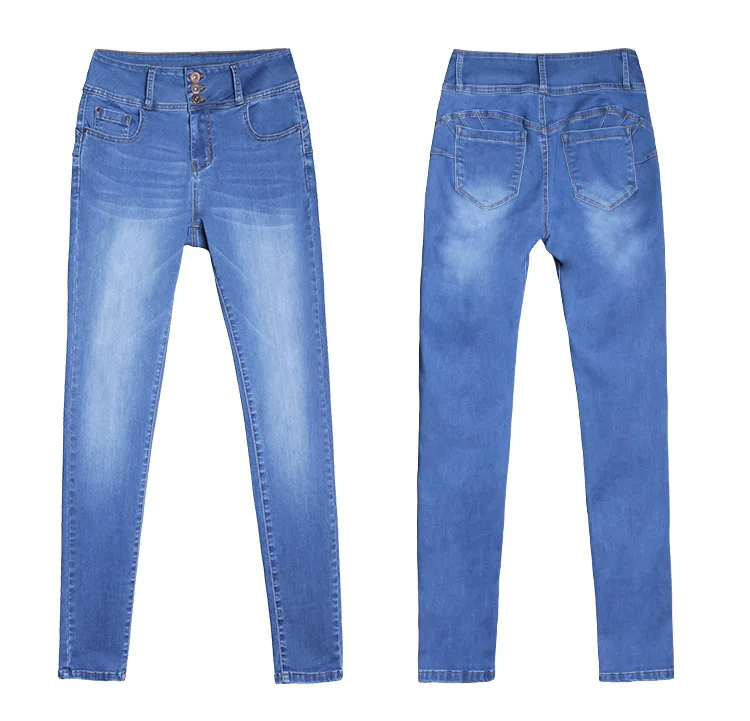 High Waist Jeans Hot Fashion Stretchable Skinny Jeans Women Denim Washed Pencil Pants Full-Length Tight Butt Lift Jeans Female (6)