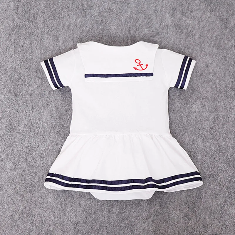 Г. Платье для малышей Комбинезоны, повседневная одежда для новорожденных в морском стиле Комбинезоны для маленьких мальчиков и девочек, летняя одежда с короткими рукавами в морском стиле - Цвет: D