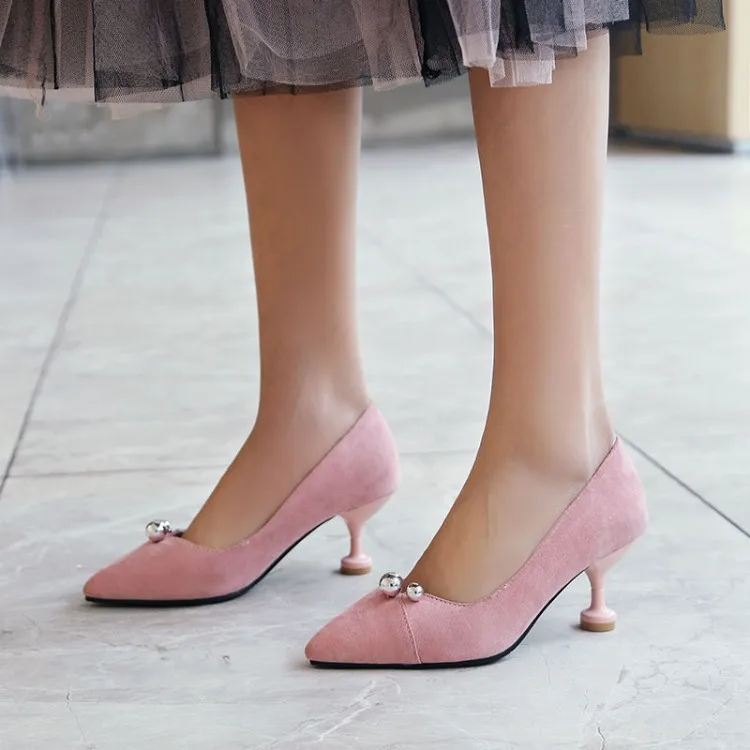 

Big Size 11 12 13 14 15 16 ladies high heels women shoes woman pumps Shallow cups and pointed shoes