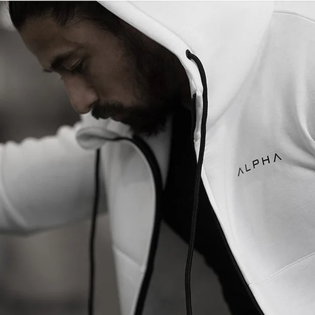 New Alpha series Hoodies Men Spring Fashion Brand Pullover Solid Color Sportswear Sweatshirt Men'S Tracksuits Moleton Masculino - Image 3