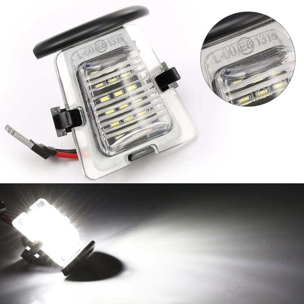 

Car License Plate Light Plate Light Lamps Error Free Number Board Light Kit Smoked Lamp 12V for Jeep Wrangler JK Full 07-18
