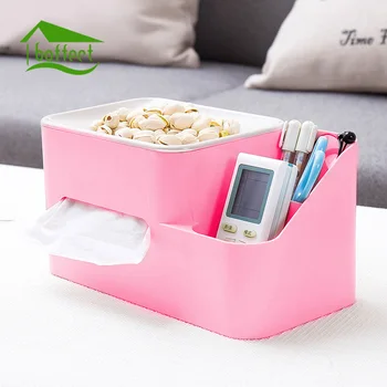 

Minimalist Plastic Tissue Box Dispenser With Separated Storage Paper Home Phone Car Napkins Holder Office Organizer Decoration