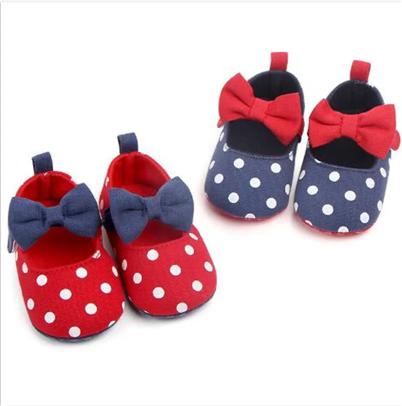 2021 New Spring Autumn Baby Shoes Lovely Dots Newborn Cotton First Walkers Toddler Girl Soft
