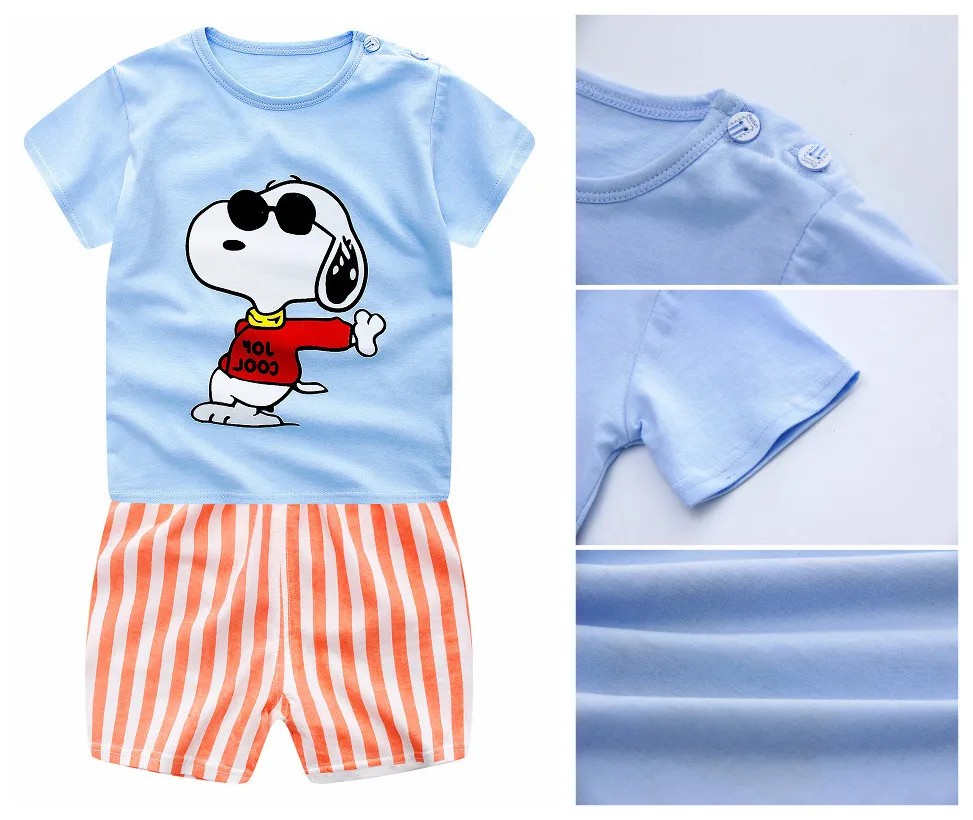 Cotton Boy T-shirt + Shorts Sets