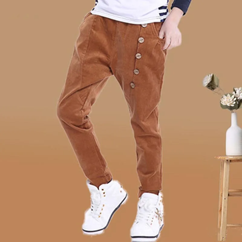 Штаны для девочек весенне-осенняя одежда для детей Новинка года, одежда для девочек штаны-Гарун детские вельветовые брюки для детей возрастом 6, 8, 10, 12, 14 лет - Цвет: brown