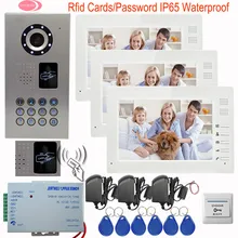 Best 7″ Color Video Door Phone Doorbell Door Monitor Inductive Card Video Doorman House Outdoor Unit IP65 Waterproof CCD Camera