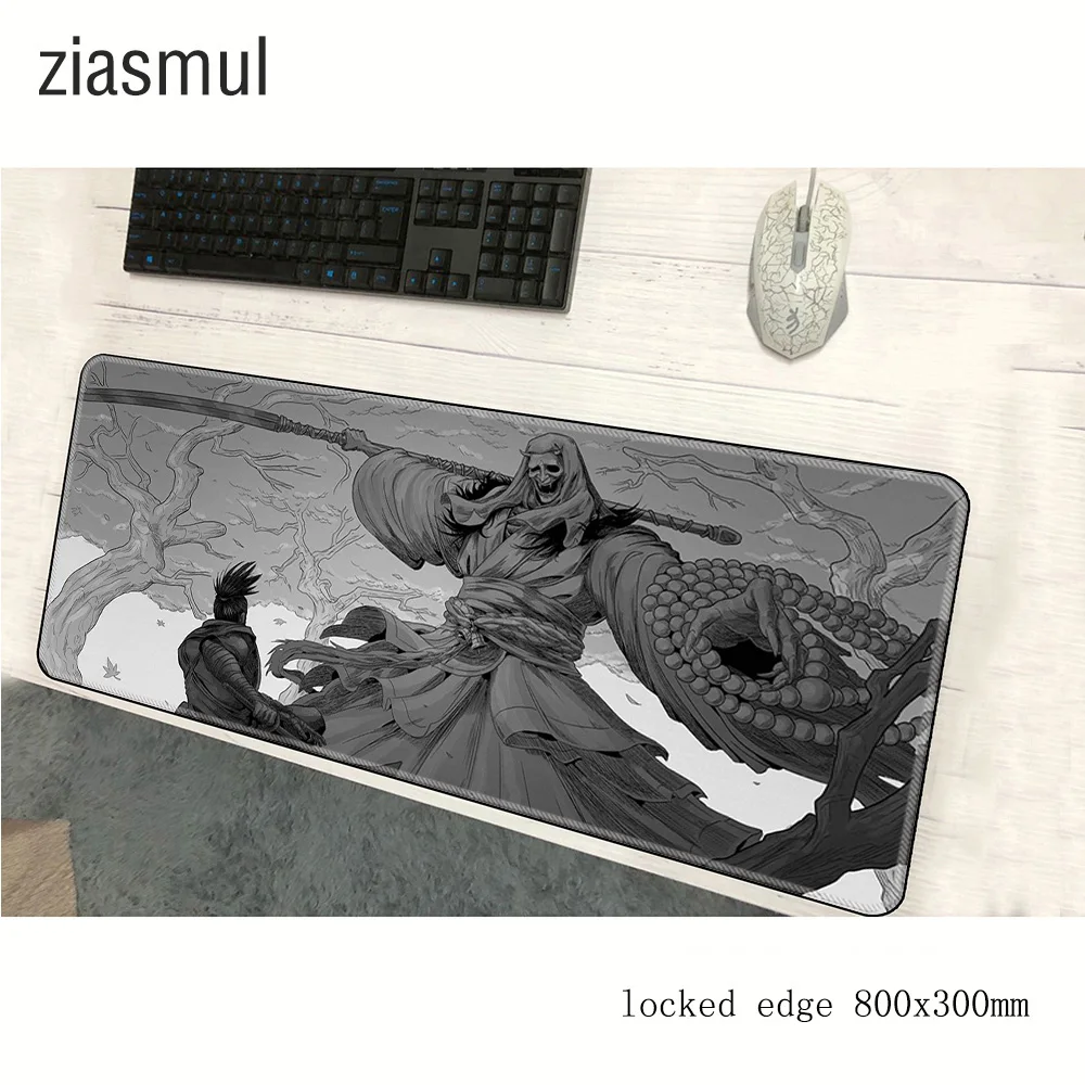 SEKIRO SHADOW DIE TWIC коврик для мыши популярный компьютерный геймерский 800x300x2 мм padmouse