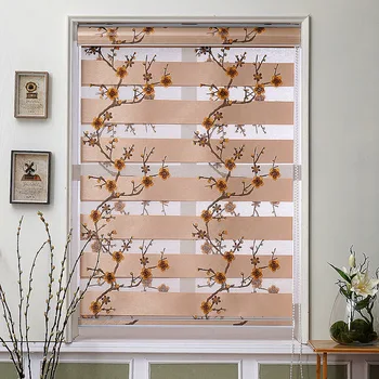 

3D Luxury European Roman Blinds Rollers Tulle/Sheer Window Treatments/Curtains For Hotels/villas Free Shipping