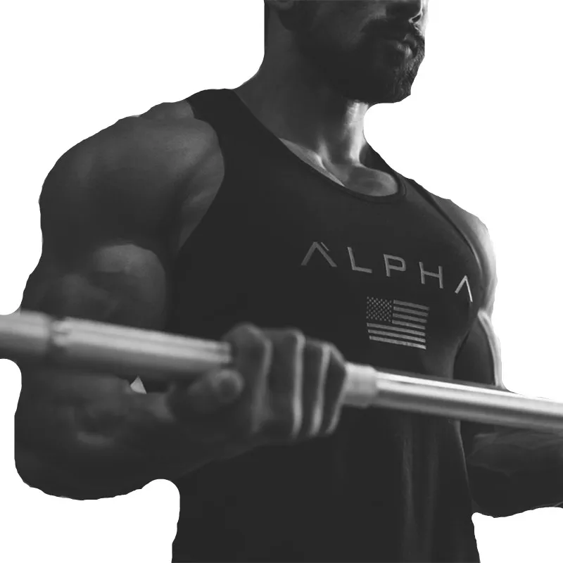 Мужская майка для бодибилдинга, майка для фитнеса, майка для бега, быстросохнущая майка для пота, майка, майки, черный, серый, белый