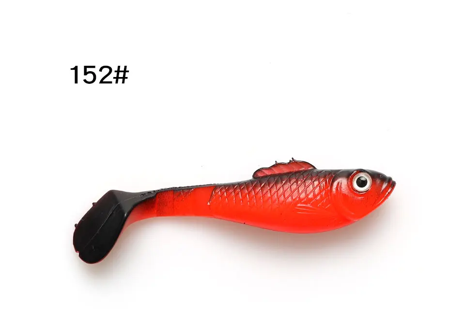 W.P.E 5pcs/pack 80mm Soft Lure Swimbaits 3D eyes Bionic Fishing Lure Shake Silicone Soft Body Lure Wobblers Fishing Tackle