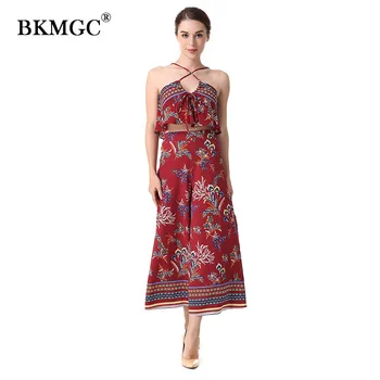 

Indie Folk Flower Jumpsuit 2018 Fashion Chiffon Embroidered Floral Jumpsuit For Women Slash Neck Spring Elegant Jumpsuits Ladies