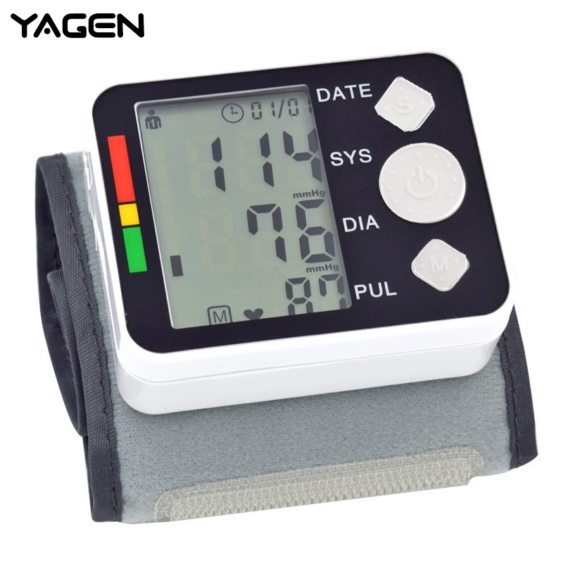 

Free shipping Digital LCD Wrist Blood Pressure Monitor Tonometer Tensiometro Automatic Sphygmomanometer Blood Pressure Meter