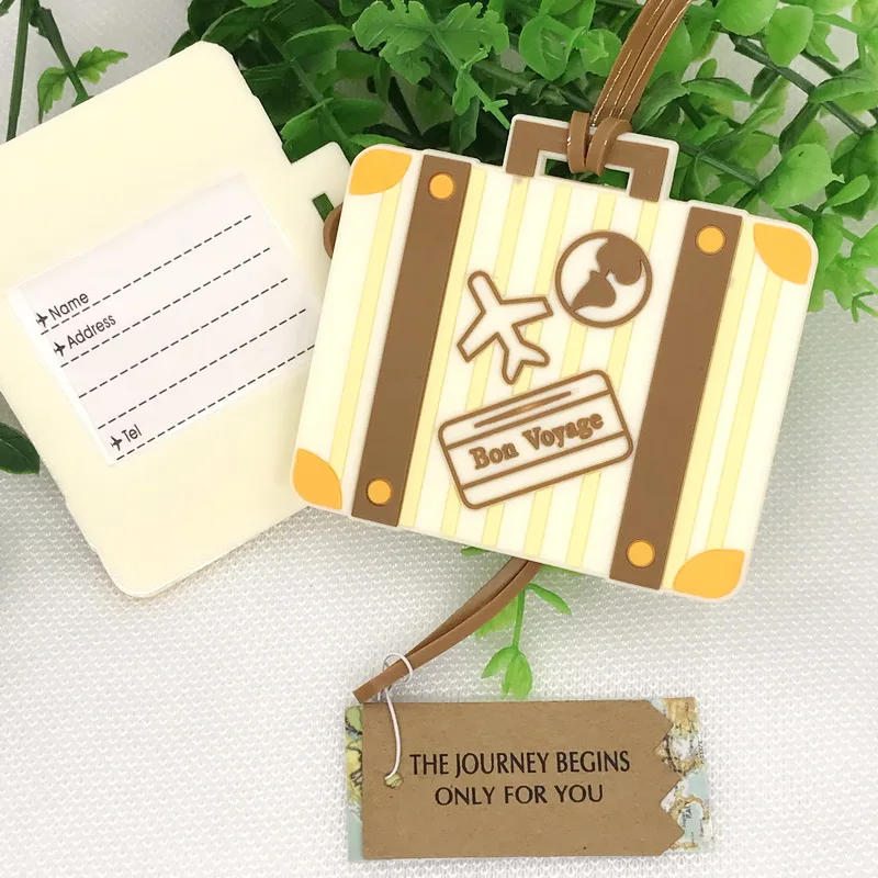 

10pcs/Lot+"Let the Journey Begin" Vintage Suitcase Luggage Tag Wedding Favors+FREE SHIPPING