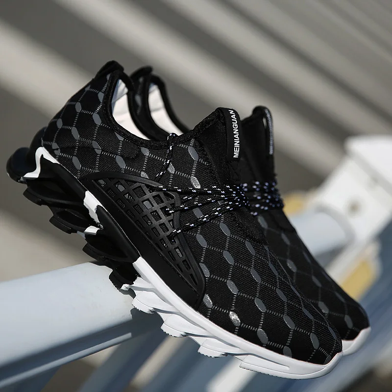 Sapatos de Corrida Sapatos de Corrida ao ar Homens Malha Respirável Sapatilhas Confortáveis Masculino Formadores Calçados Esportivos ao ar Livre 2019 Hot