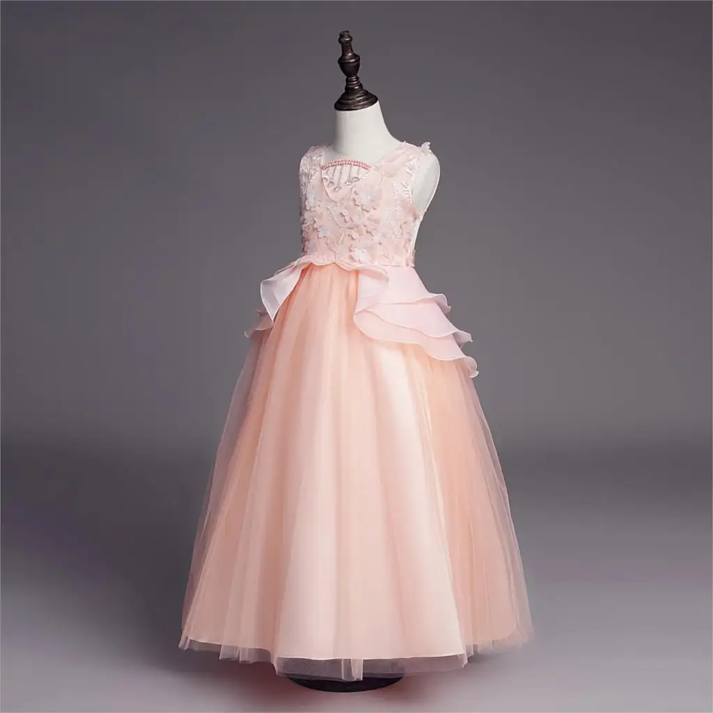 

Princess Flower Girl Dress Summer Tutu Wedding Birthday Party Teenager Prom Designs Dresses Kids For Girls Children's Costume