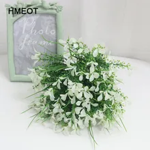 5 веток маленький пучок имитация гладиоли Гипсофилы пластиковые поддельные цветы открытый забор бонсай дома декоративные цветочные композиции