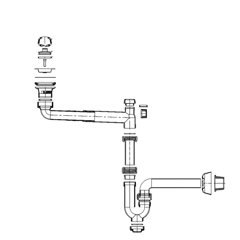 Talea, ситечко для раковины, слив со шлангом, дренажная труба для раковины, кухни, ванной комнаты, измельчитель, пробка, набор отходов, сливной комплект для раковины