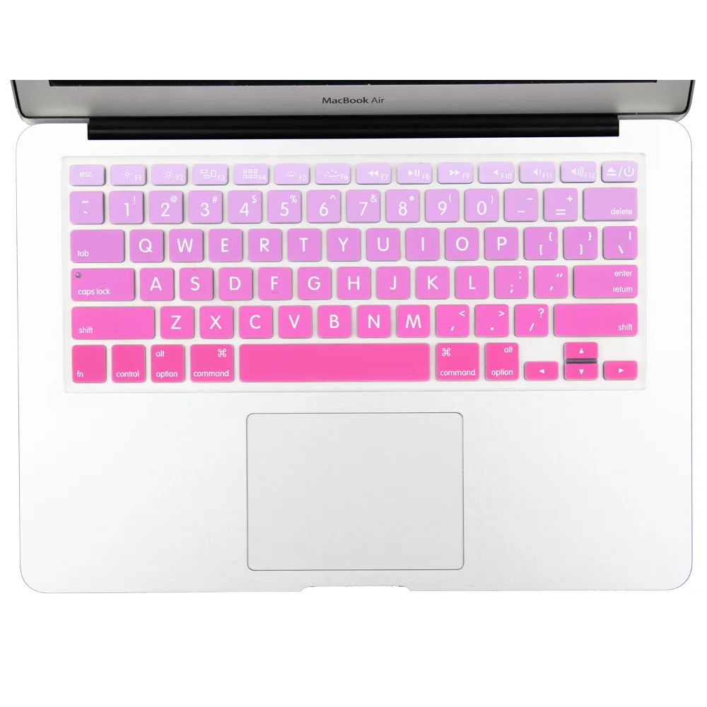 Американская версия градиентных цветов клавиатура чехол для macbook pro 13 ''15'' retina air 13 английский Радужный чехол клавиатура защита кожи - Цвет: 10