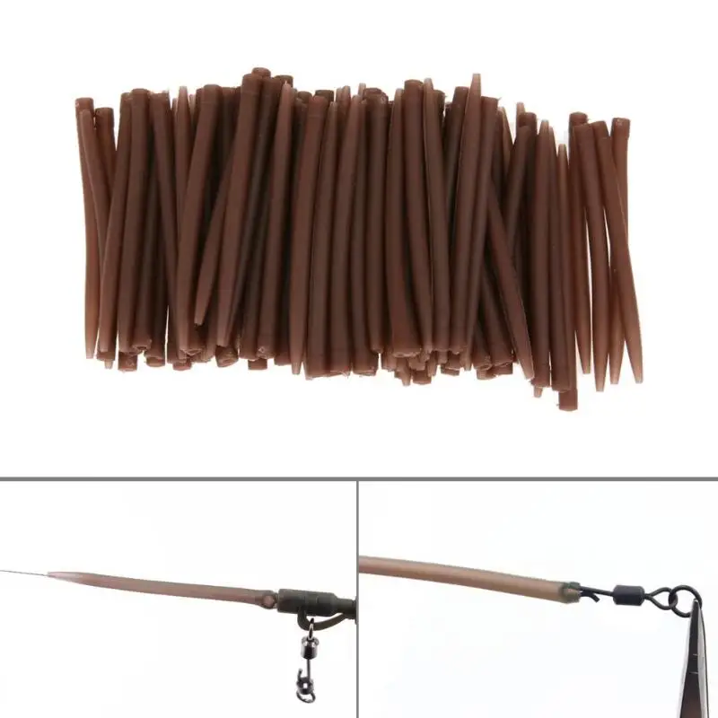 

Terminal Carp Fishing Conecting Rods Rubber Anti-winding Tool Sleeves Brown 8x6x2cm