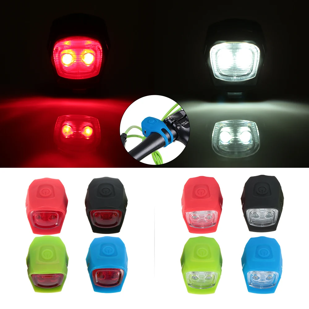 Buy Silicone Bicycle Double LED Light Water Resistant