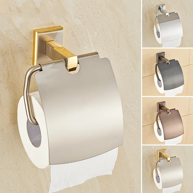 Modern Gold Black Silver Copper Toilet Paper Holder Tissue Box Modern Gold Black Silver Copper Toilet Paper Holder Tissue Box Antique Solid Br Polished Roll Bathroom Accessories H36 In Holders From Home
