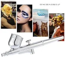 KKmoon Gravity Feed Dual Action Airbrush Air Compressor Kit for Manicure Craft Cake Spray Model Air Brush Nail Tool Set