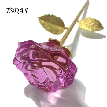 

2019 New Year Valentine's Day Gift Crystal Rose Flower Romantic Birthday Valentine's Gift Home Wedding Decorative Flower