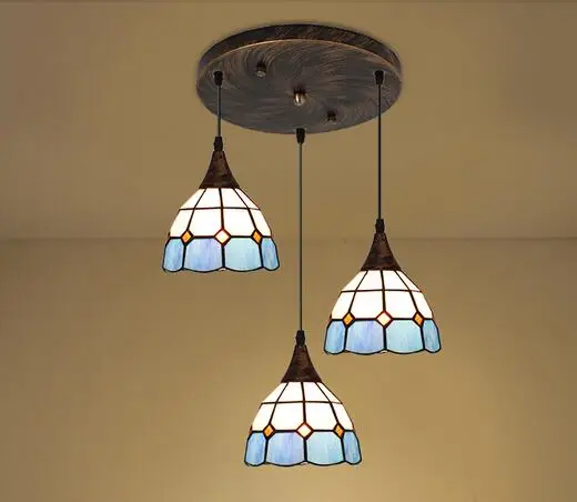 

European countryside simple study pendant light bar creative light three Mediterranean Restaurant DF88