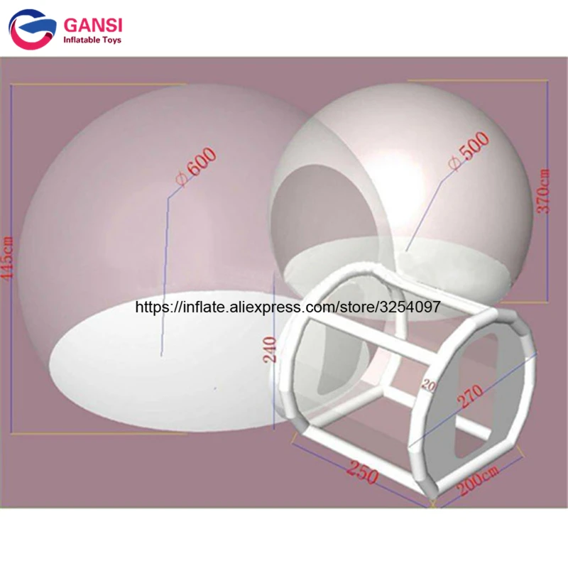 Фабричная надувная палатка для кемпинга с двумя комнатами, водонепроницаемая фотобудка, надувные палатки для сна с пузырьками, надувная прозрачная купольная палатка