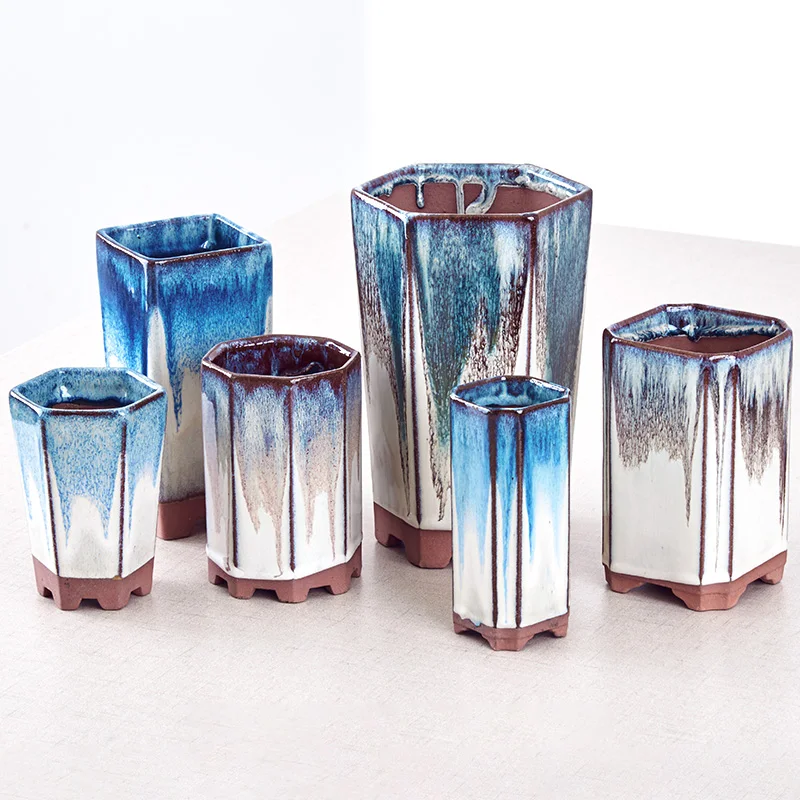 

2019 Ceramic High Flowerpot Succulent Plant Flower Pots Creative Desktop Planter Pots Home Office Crafts Decoration Flower Pots