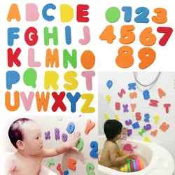 36 шт./компл. буквенно-цифровые буквы для ванной головоломки EVA Детские игрушки Новые Ранние развивающие детские ванны забавные игрушки