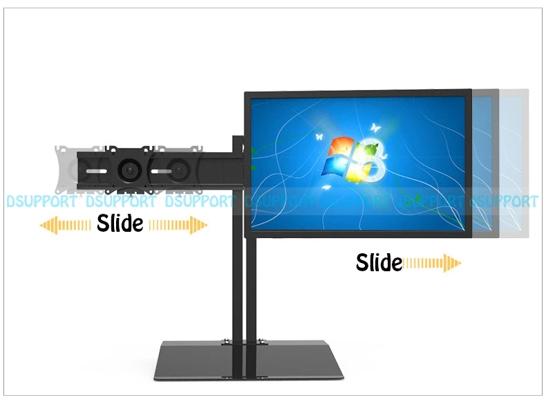 Полный поворот 1"-27" двойной экран монитор держатель ЖК-телевизор крепление настольная подставка База S031