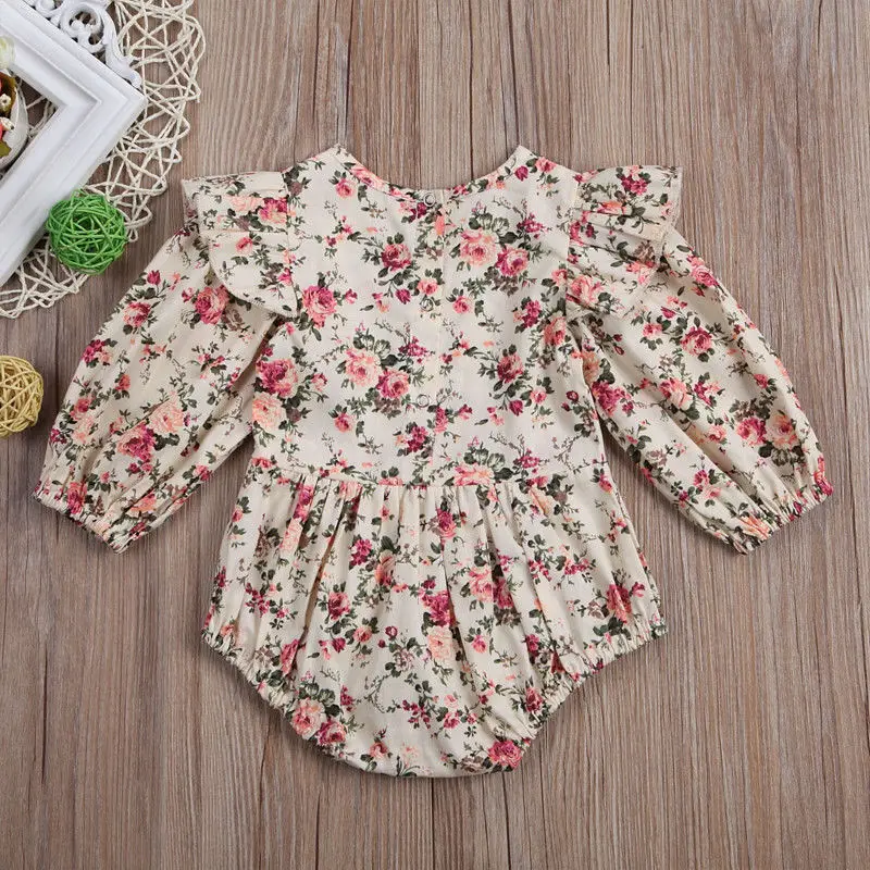 Pudcoco Девочка Одежда для новорожденных одежда для малышей для девочек цветочный боди Детские комбинезоны одежда От 0 до 3 лет