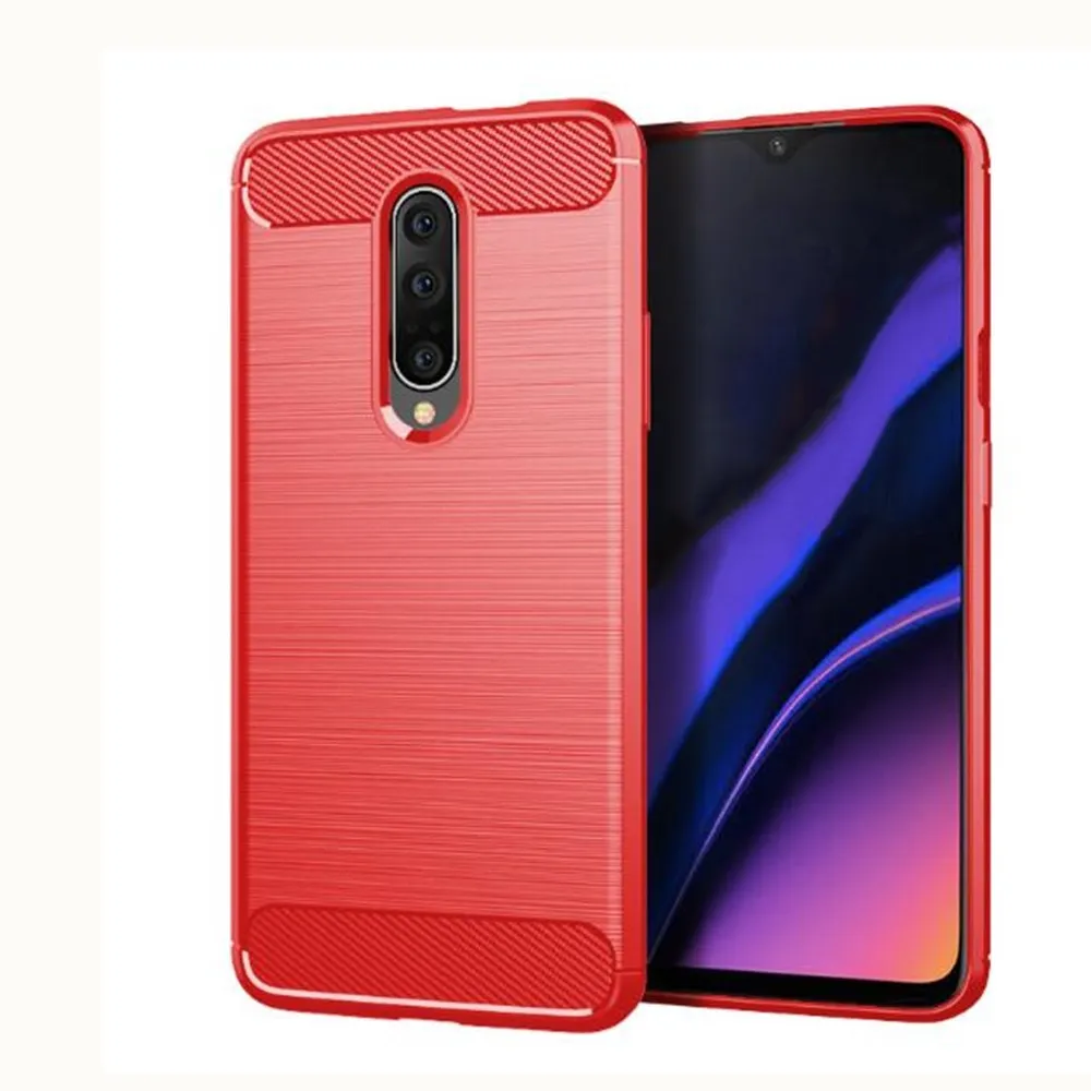 Чехол из углеродного волокна для OnePlus 7 Pro резиновый силиконовый чехол телефона