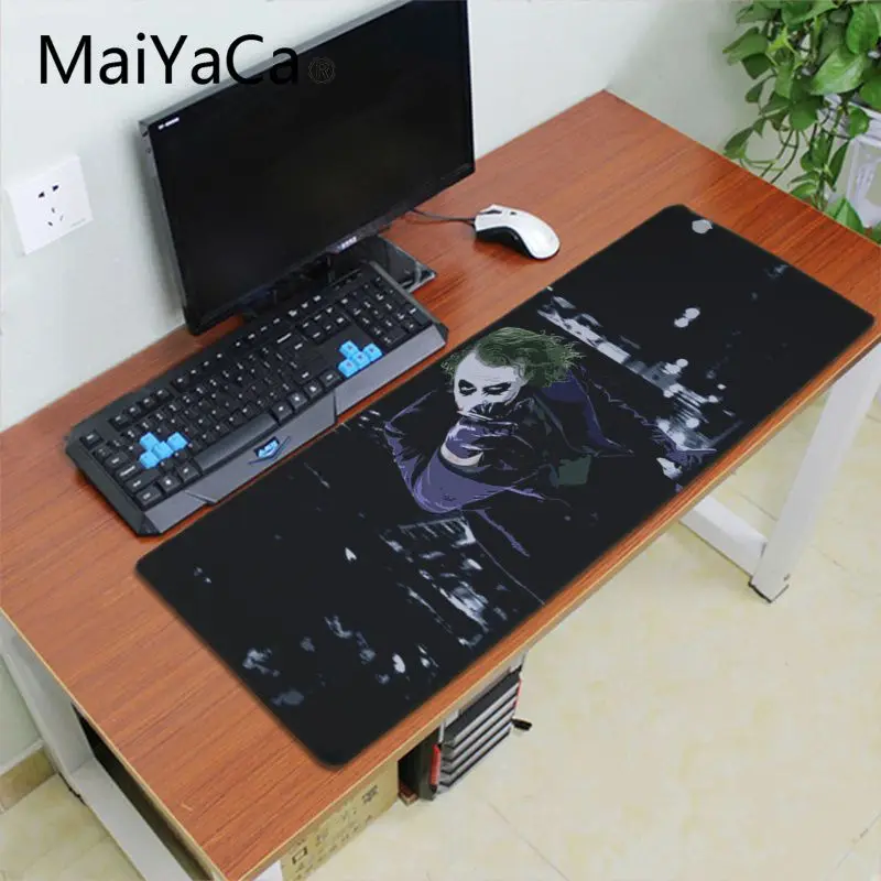 Maiyaca Batman Arkham City Joker Heath Ledger коврик для мыши игровой коврик для мыши xl speed Keyboard коврик для мыши для ноутбука ПК ноутбук Настольный коврик - Цвет: Lock Edge 30X90cm