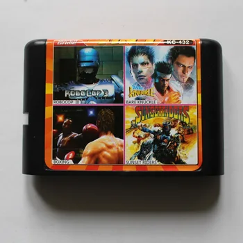 

Robocop 3/ Bare Knuckle/ Sunser Riders/ Boxing 16 bit MD Game Card For Sega 16bit Game Player