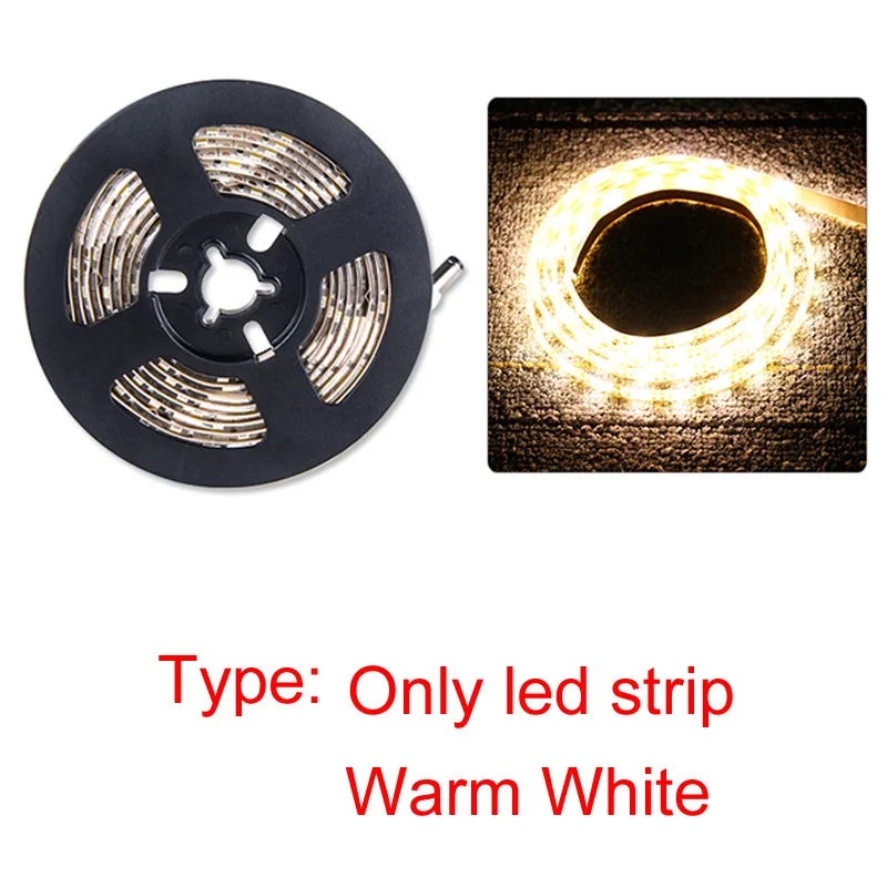 warm white strip DIY 1-5 м кухонный светодиодный светильник датчик движения ручной развертки шкаф свет шкаф затемнения DC 12 В светодиодные полосы света для освещения спальни - Цвет: warm white strip
