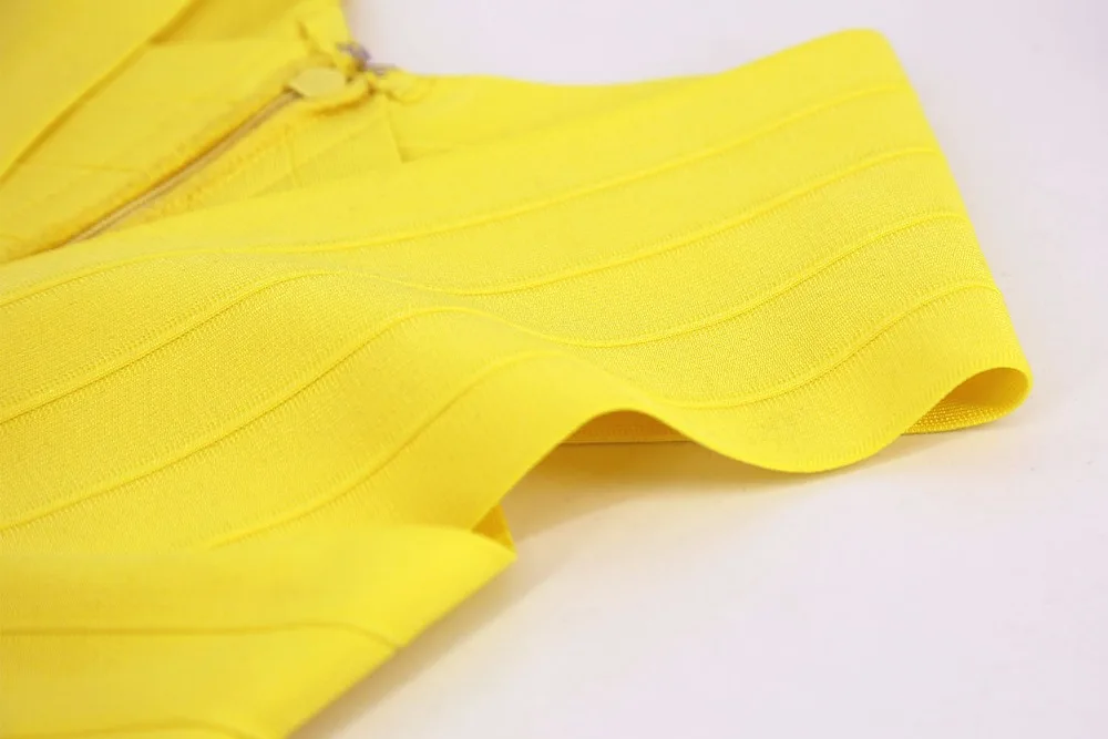 Высокое качество желтое с v-образным вырезом без рукавов длинное вискозное Бандажное платье обтягивающее платье для коктейльной вечеринки