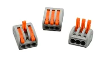10pcs/lots PCT-213 Spring Lever Push Fit Reuseable Cable 3 Wire Connector 32A 3 Pin Conductor Terminal