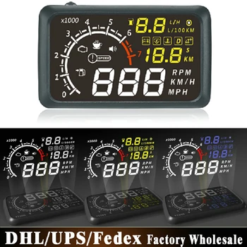 

20Pcs/Lot ASH-4C HUD Headup Display OBD2 Car Kit Car Styling Monitor Overspeed Warning KM/H