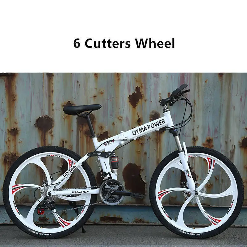 Бренд, рама из углеродистой стали для горного велосипеда, 24/26 дюймов, колесо, двойной дисковый тормоз, 24/27 скоростей, для велосипеда, для улицы, для горного велосипеда, Mtb, Bicicleta - Цвет: cutter 6 white