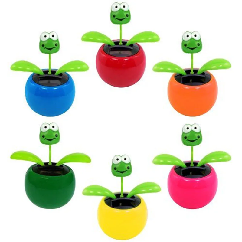 LeadingStar Solar Powered Dancing Flower Frog Great as Gift or Decoration Children Solar Toy Gadget Furnishing Articles zk15